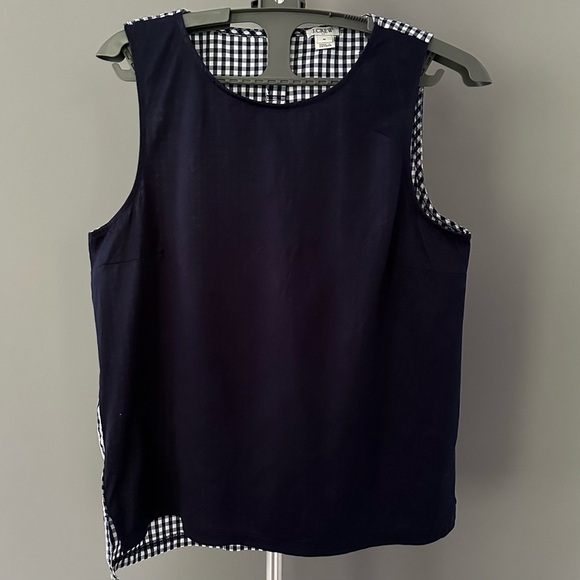 J. Crew Tops - J. Crew Sleeveless Gingham Plaid Shirt